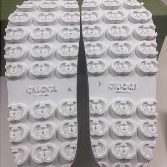 Gucci Interlocking G Glitter Rubber Platform Mules Sandals Slide - Picture 7 of 7